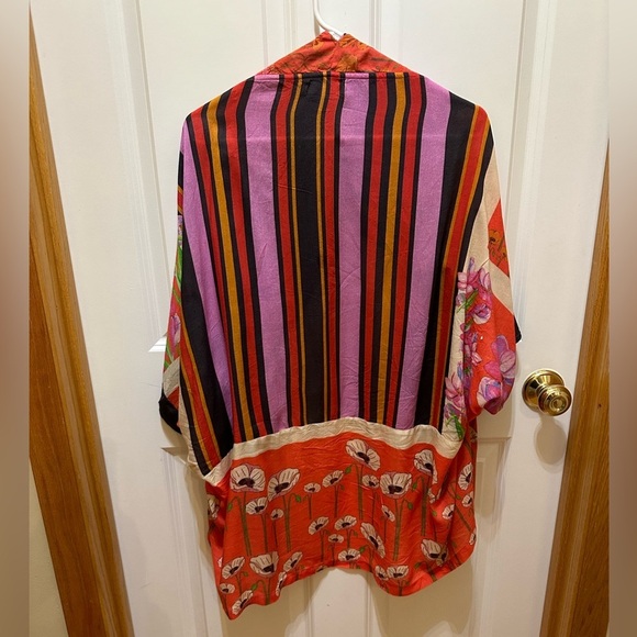 Free People short Kimono Coverup multicolor one size - Picture 3 of 12